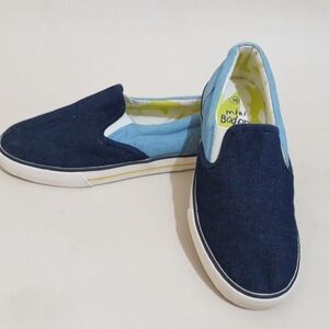 NWOT Mini Boden Denim Slip On Sneakers Trainers Sz 34/US 2.5